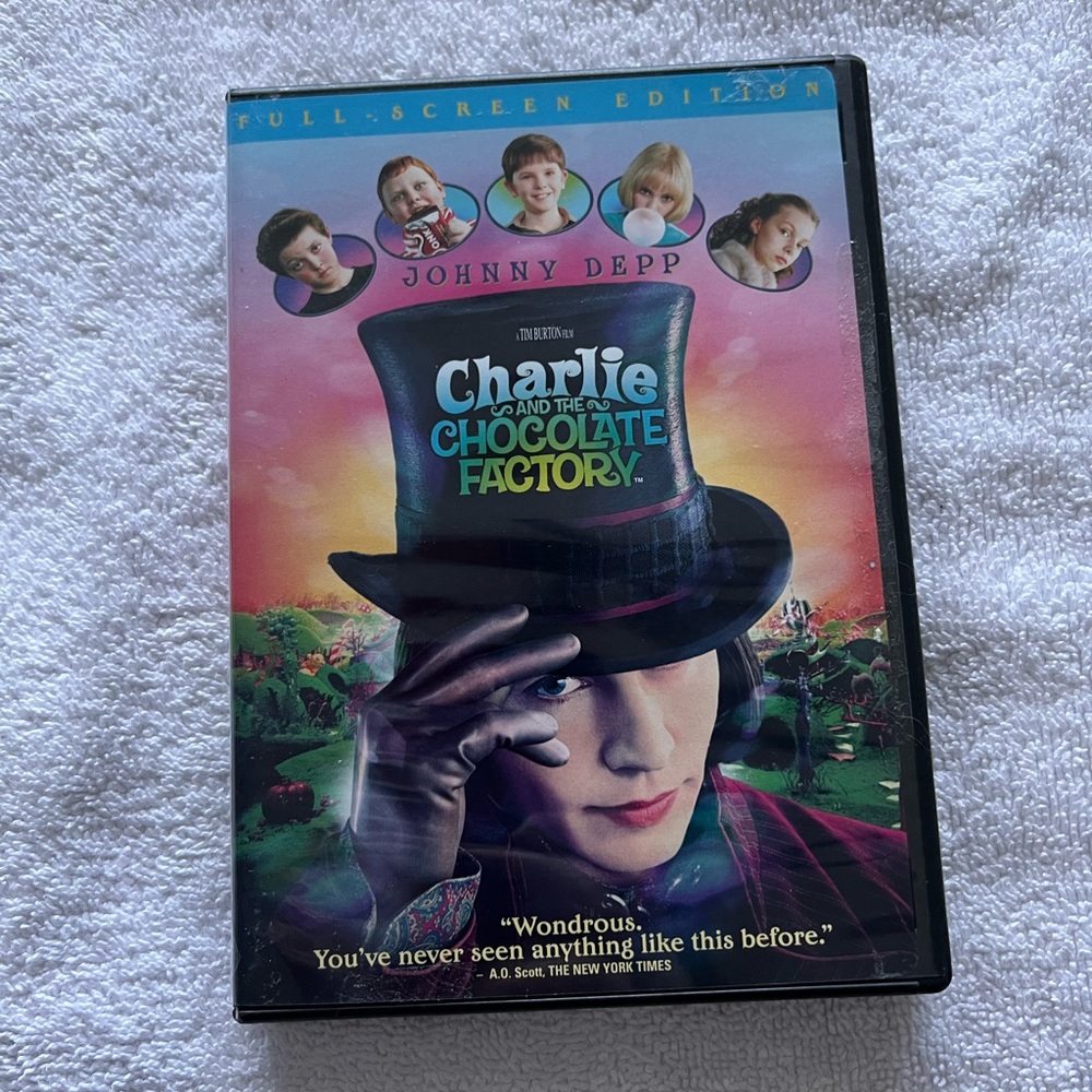 🎉 5 for $20 🎉 Charlie and the Chocolate Factory (DVD, 2005, Full Frame).